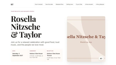 Wedlock wedding website preview