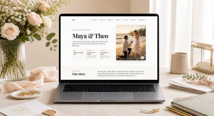 Wedlock wedding website preview